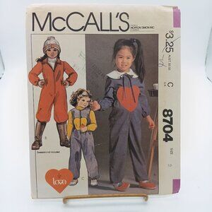 Vintage McCall's 8704 Toddler & Children's Jumpsuit Sewing Pattern Size 2 UNCUT